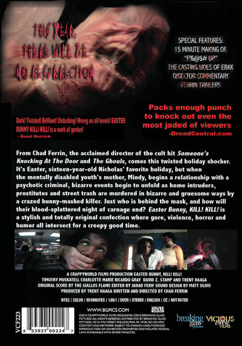Easter Bunny, Kill! Kill! (MOD) (DVD Movie) - back cover art