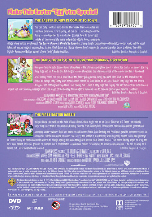 Easter Bunny Triple Feature (MOD) (DVD Movie) - back cover art
