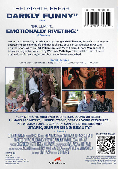 Eastsiders Season 1 (MOD) (DVD Movie) - back cover art