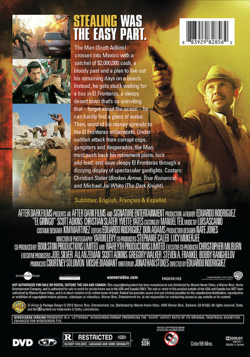 El Gringo (MOD) (DVD Movie) - back cover art