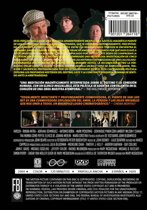 El Puente de San Luis Rey (MOD) (DVD Movie) - back cover art