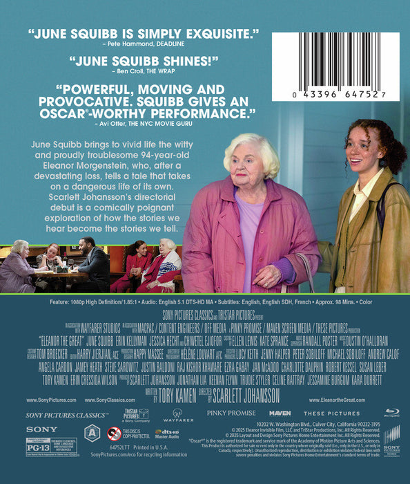 Eleanor The Great (MOD) (BluRay Movie) - back cover art