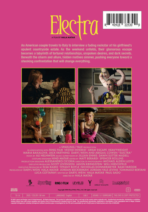 Electra (MOD) (DVD Movie) - back cover art