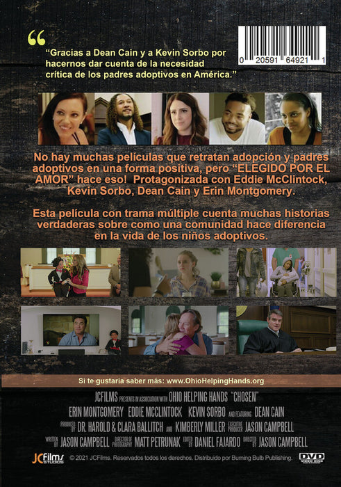 Elegido Por El Amor (MOD) (DVD Movie) - back cover art