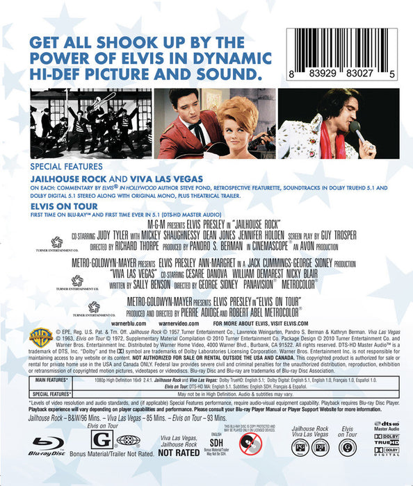 Elvis Collection - Elvis on Tour, Viva Las Vegas, Jailhouse Rock (MOD) (BluRay MOVIE) image 2