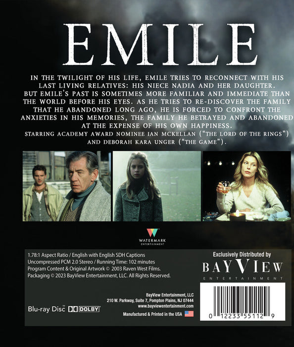 Emile (MOD) (BluRay Movie) - back cover art