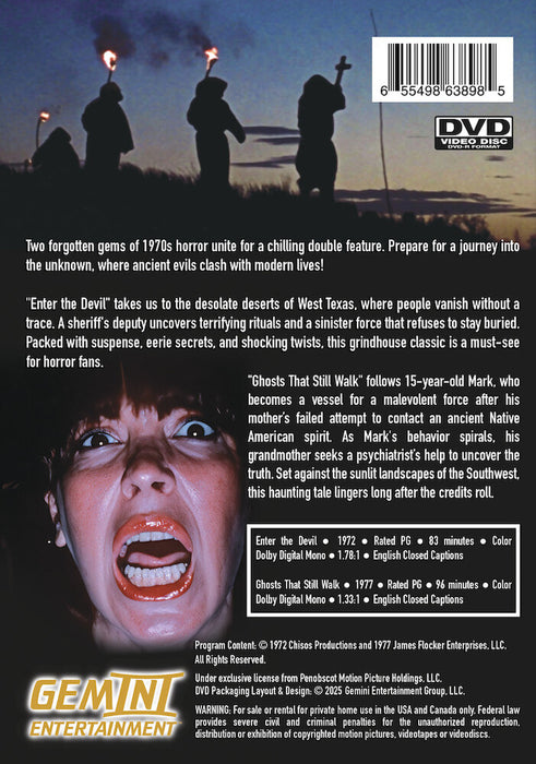 Enter the Devil - Ghosts That Still Walk (MOD) (DVD Movie) - back cover art