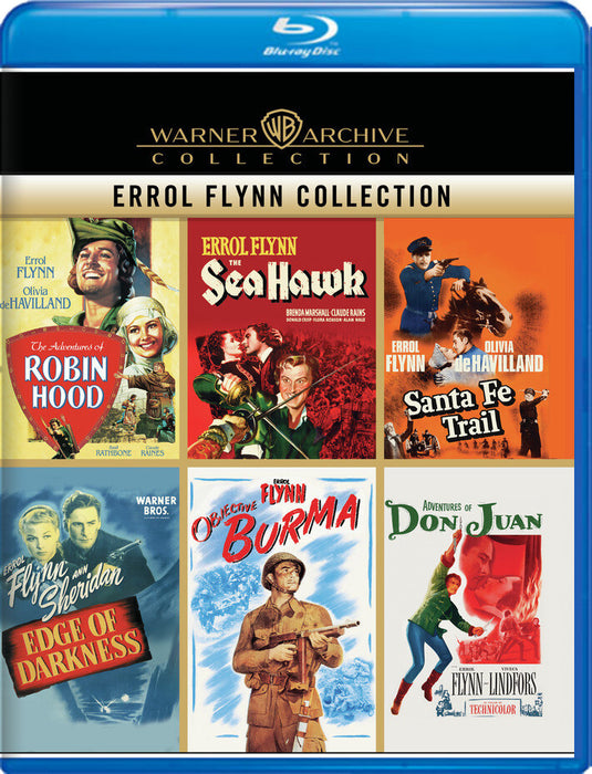Errol Flynn - 6 Film Collection (MOD) (BluRay Movie) - movie cover art