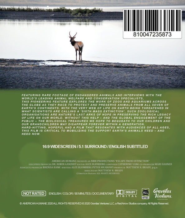 Escape from Extinction (MOD) (BluRay Movie) - back cover art