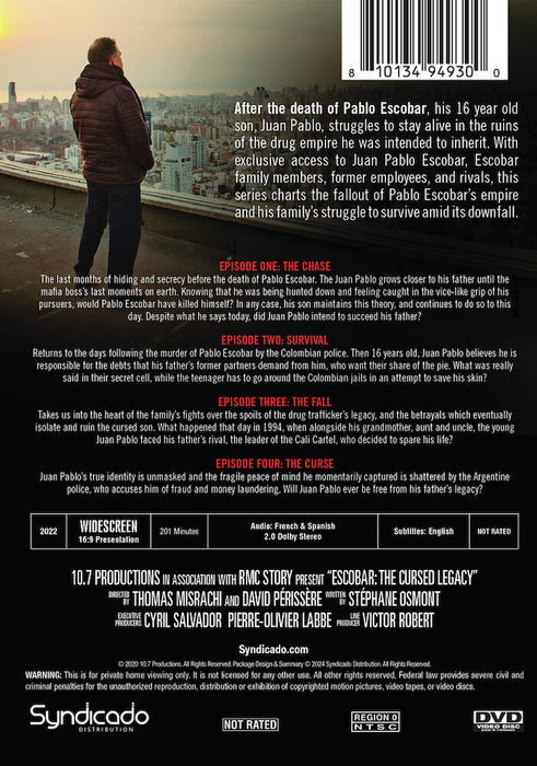 Escobar: The Cursed Legacy - The Complete Series (MOD) (DVD Movie) - back cover art