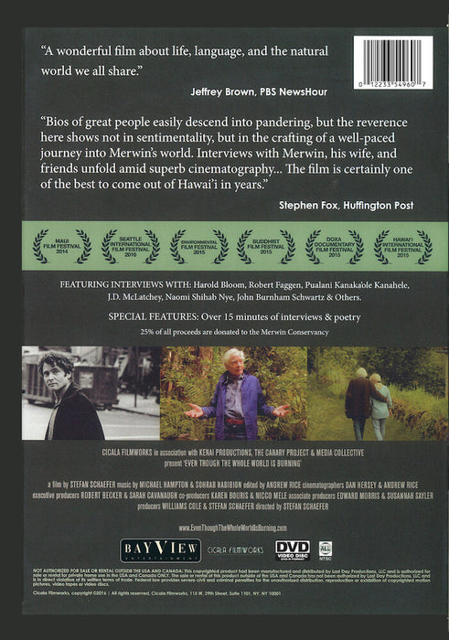 Even Though the Whole World Is Burning (MOD) (DVD Movie) - back cover art