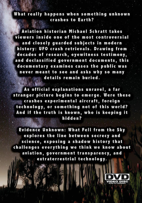 Evidence Unknown (MOD) (DVD Movie) - back cover art
