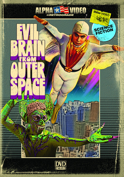 Evil Brain From Outer Space (Retro Cover Art) (MOD) (DVD Movie) - movie cover art
