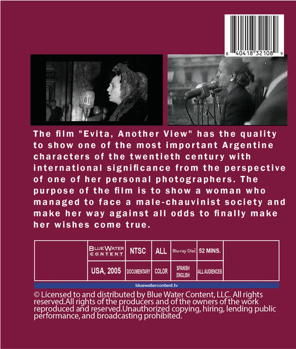 Evita, Another View (MOD) (BluRay Movie) - back cover art