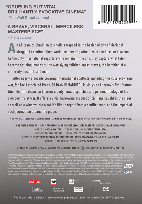 FRONTLINE: 20 Days in Mariupol (MOD) (DVD Movie) - back cover art