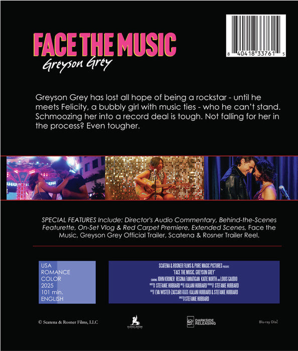 Face The Music, Greyson Grey - Special Edition (MOD) (BluRay Movie) - back cover art
