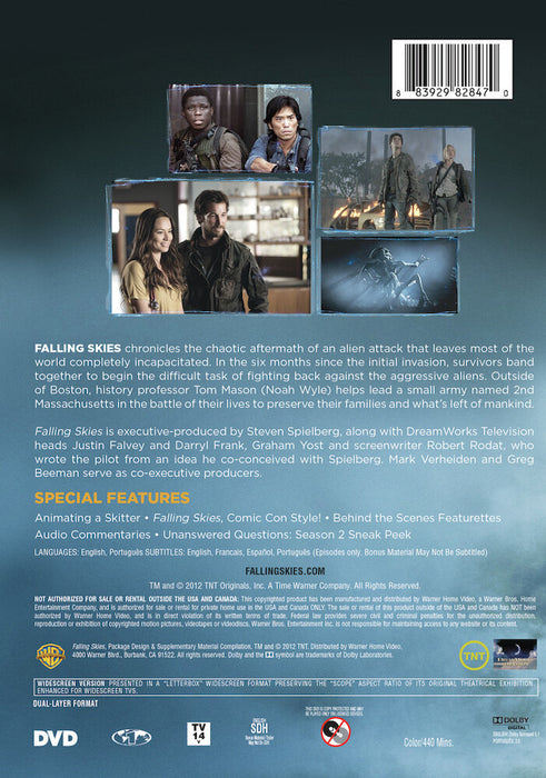 Falling Skies: The Complete First Season (MOD) (DVD Movie) - back cover art