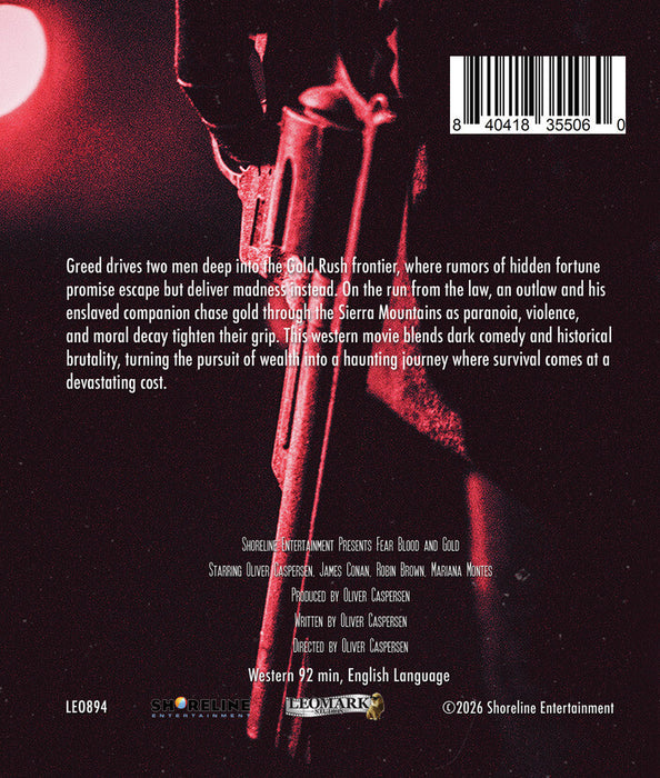 Fear Blood and Gold (MOD) (BluRay Movie) - back cover art