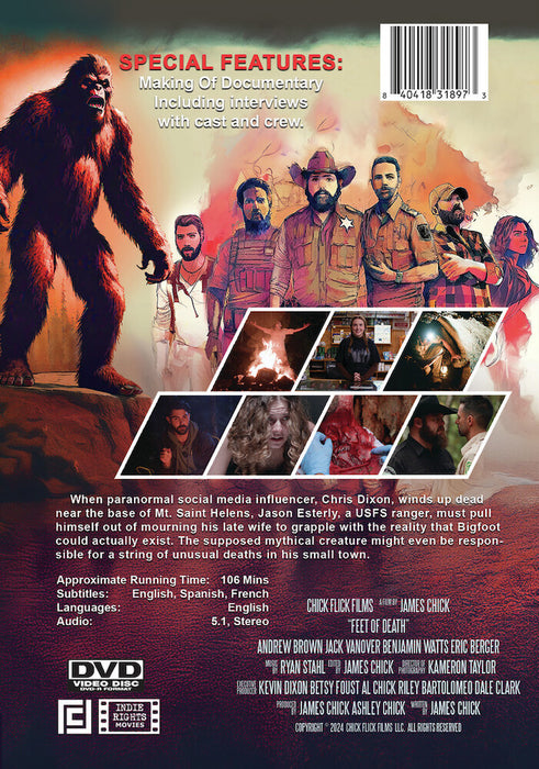Feet of Death (MOD) (DVD Movie) - back cover art