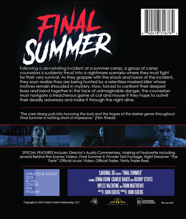 Final Summer (MOD) (BluRay Movie) - back cover art