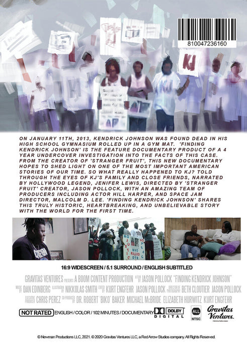 Finding Kendrick Johnson (MOD) (DVD Movie) - back cover art