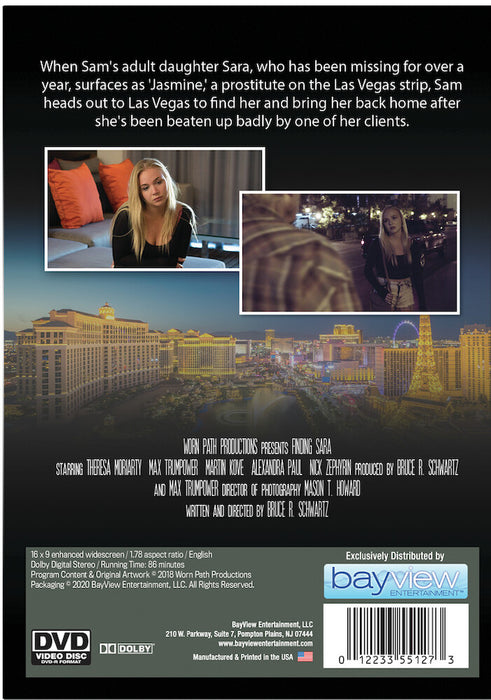 Finding Sara (MOD) (DVD Movie) - back cover art