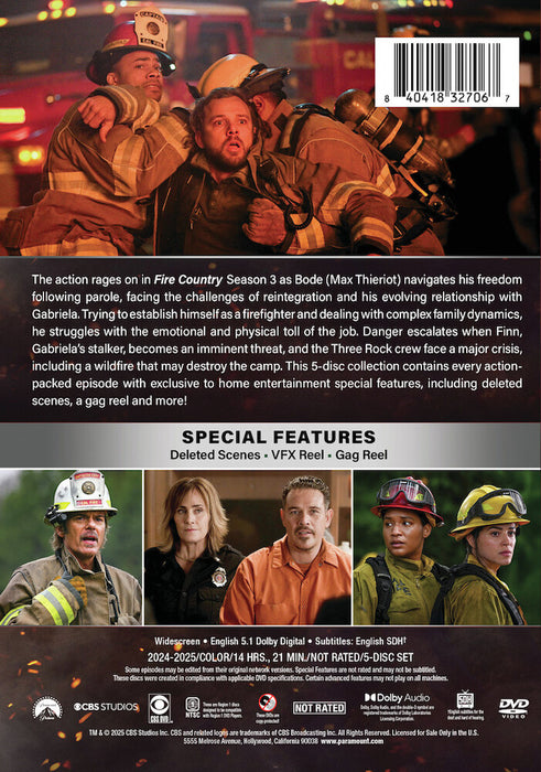 Fire Country: Season Three (MOD) (DVD Movie) - back cover art
