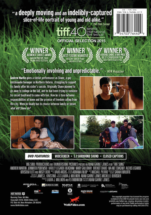 Fire Song (MOD) (DVD Movie) - back cover art