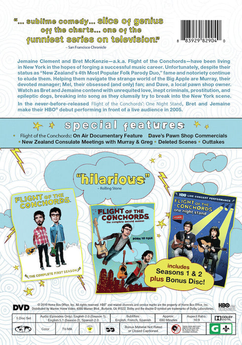 Flight of the Conchords (MOD) (DVD Movie) - back cover art