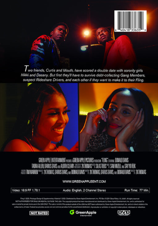 Fling (MOD) (DVD Movie) - back cover art
