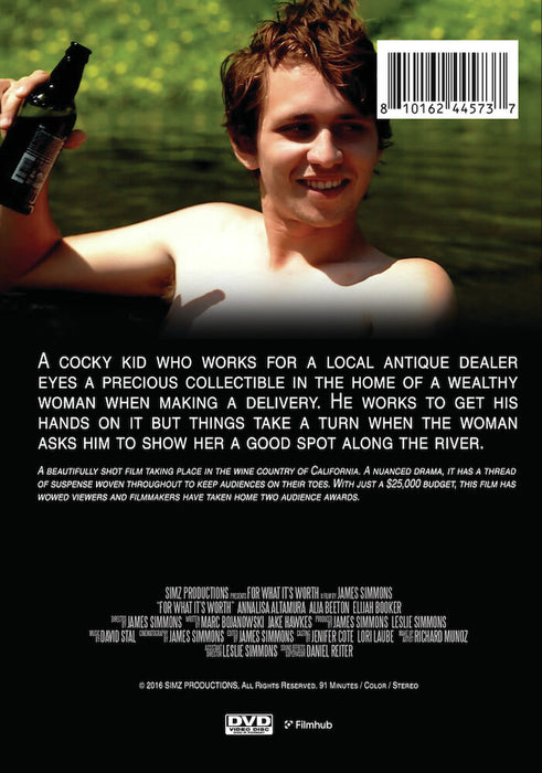 For What It's Worth (MOD) (DVD Movie) - back cover art