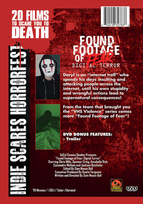 Found Footage of Fear: Digital Terror (MOD) (DVD Movie) - back cover art