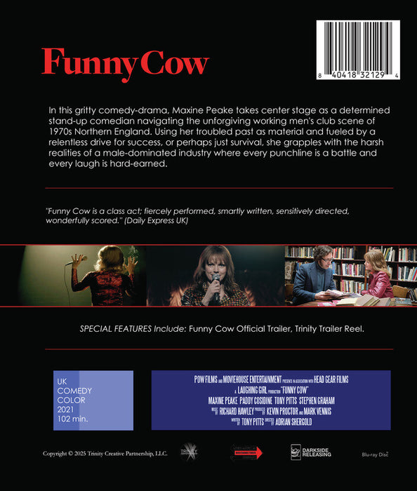 Funny Cow (MOD) (BluRay Movie) - back cover art