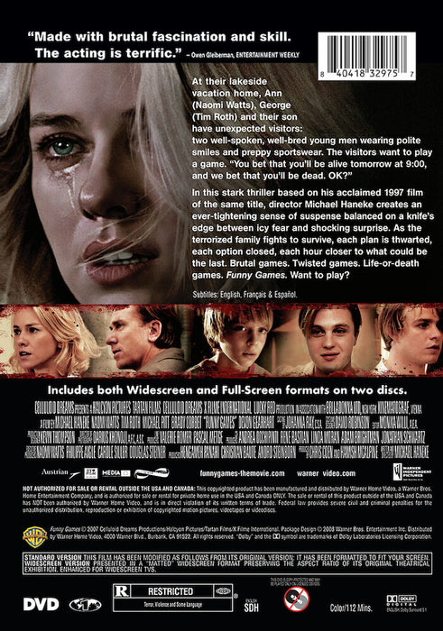 Funny Games (MOD) (DVD Movie) - back cover art
