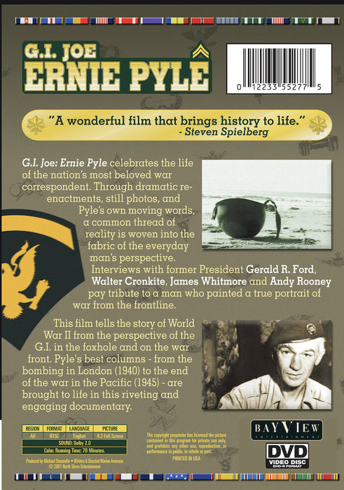 G.I. Joe: Ernie Pyle (MOD) (DVD Movie) - back cover art