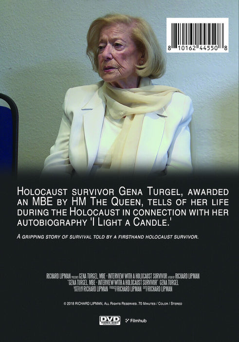 Gena Turgel, MBE - Interview with a Holocaust Survivor (MOD) (DVD Movie) - back cover art