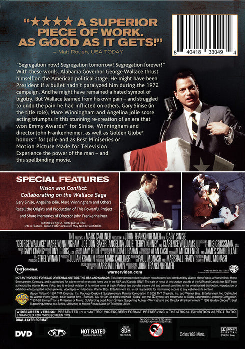 George Wallace (MOD) (DVD Movie) - back cover art