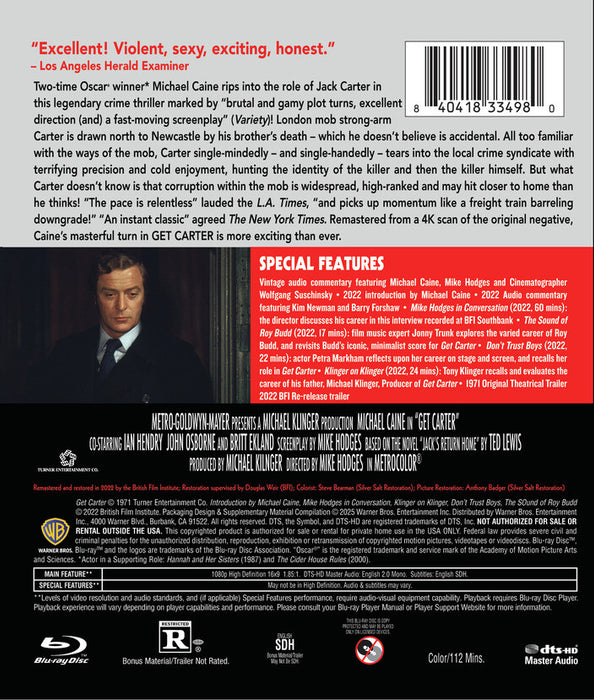 Get Carter (Remastered Edition) (MOD) (BluRay Movie) - back cover art