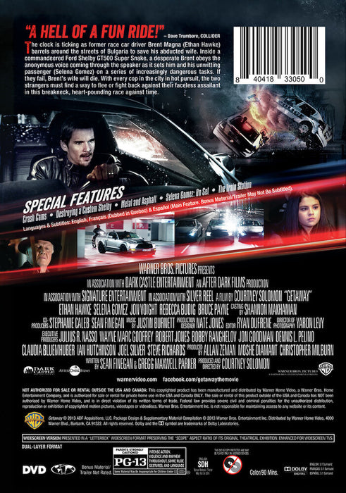 Getaway (MOD) (DVD Movie) - back cover art