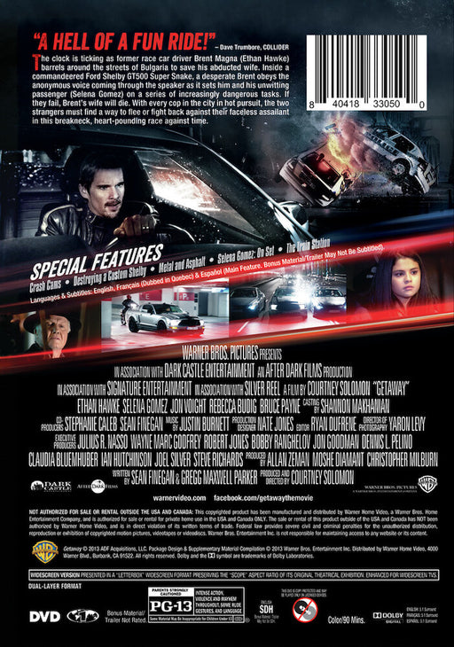 Getaway (MOD) (DVD Movie) - back cover art