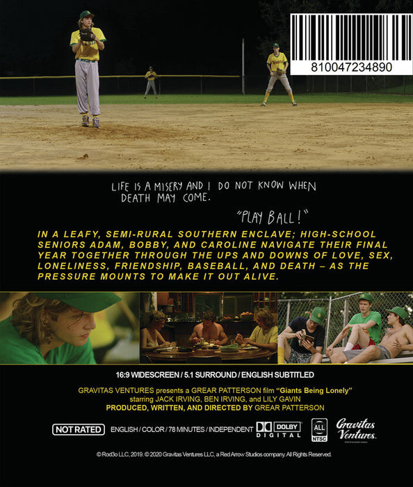 Giants Being Lonely (MOD) (BluRay Movie) - back cover art