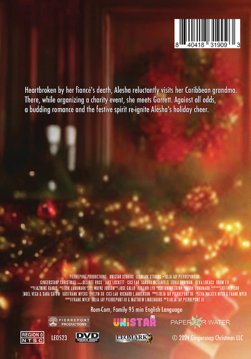 Gingersnap Christmas (MOD) (DVD Movie) - back cover art
