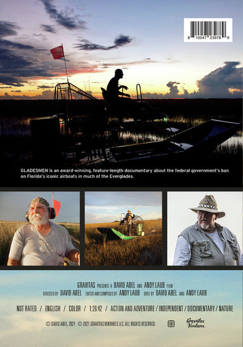 Gladesmen: The Last of the Sawgrass Cowboys (MOD) (DVD Movie) - back cover art