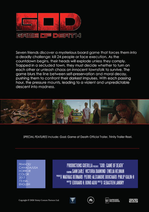 God: Game Of Death (MOD) (DVD Movie) - back cover art