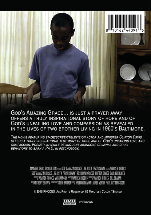 God's Amazing Grace... is just a prayer away (MOD) (DVD Movie) - back cover art