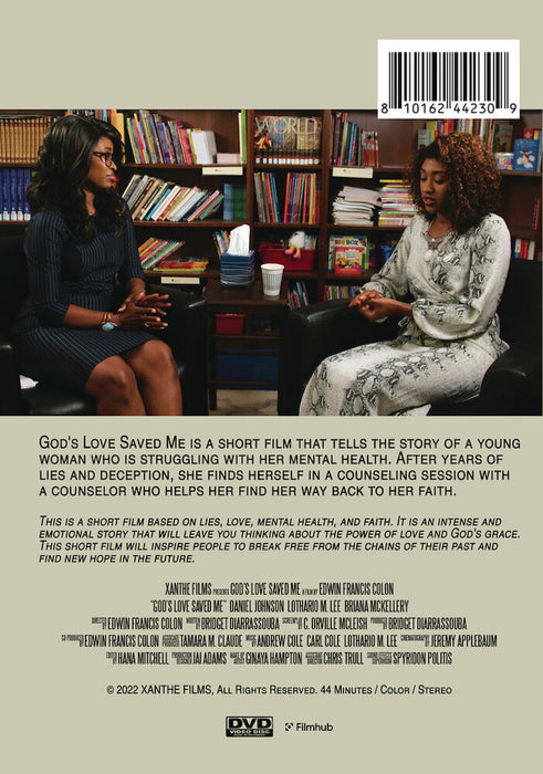 God's Love Saved Me (MOD) (DVD Movie) - back cover art