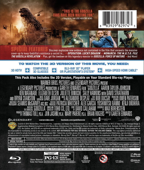 Godzilla (MOD) (BluRay Movie) - back cover art