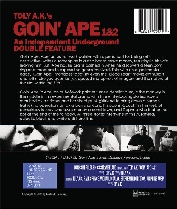 Goin' Ape / Goin' Ape 2 (Double Feature) (MOD) (BluRay Movie) - back cover art