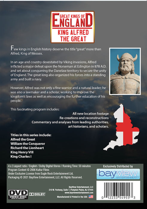 Great Kings Of England: Alfred The Great (MOD) (DVD Movie) - back cover art