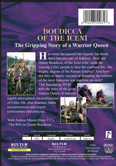Great Queens Of England: Boudicca Of The Iceni (MOD) (DVD Movie) - back cover art